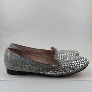 Vince Camuto Silver Studded Loafers